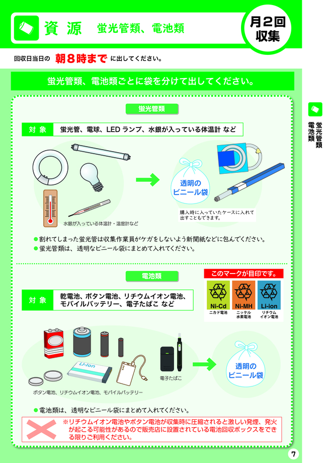 資源　径鋼管類・電池類